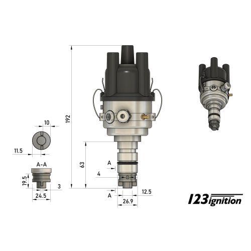 123ignition MINI-R-V for the old 'pre-A-plus' Mini en Morris Minor